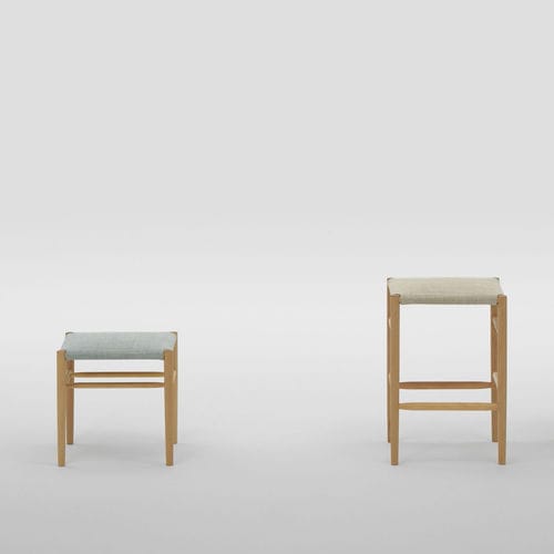 Moderner Hocker - LIGHTWOOD 2535-20 - Maruni - Leder / Eiche / Esche