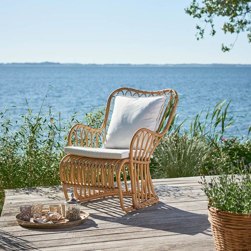 Moderner Sessel - Tulip - Sika-Design - Stoff / Rattan / Korbweide