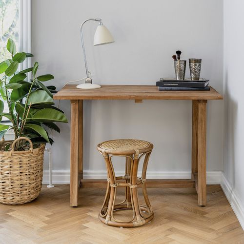 Bodenstehender Schreibtisch - Lucas  - Sika-Design - klassisch / Teakholz / gerade