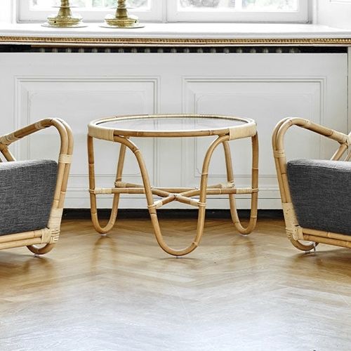 Moderner Couchtisch - Charlottenborg  - Sika-Design - Rattan / Korbweide / Gestell aus Rattan