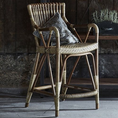 Klassischer Barstuhl - Blues - Sika-Design - für den Innenraum / Rattan / Korbweide