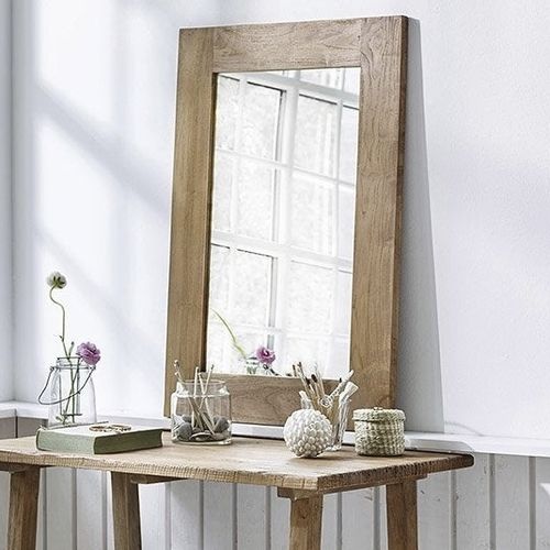 Wandmontierter Spiegel - Lucas  - Sika-Design - modern / rechteckig / Teakholz