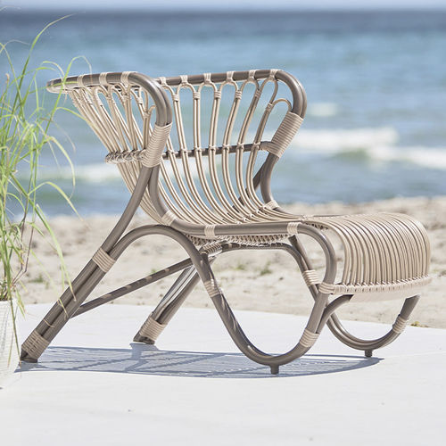 Moderner Sessel - Fox  - Sika-Design - Stoff / Rattan / mit abnehmbarem Kissen