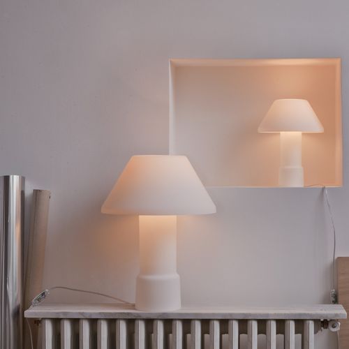 Tischlampe - W163 LAMPYRE - Wastberg - Opalglas / modern / mit Kabel