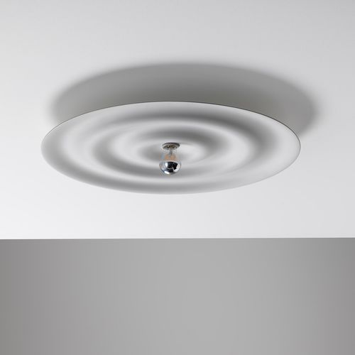 Moderne Deckenleuchte - W171 ALMA - Wastberg - rund / Aluminium / mit Glühlampe