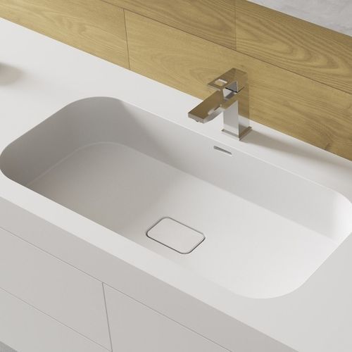 Einbauwaschbecken - MIRAKLON FMR10 - Hasenkopf - Corian® / rechteckig / 1-Loch