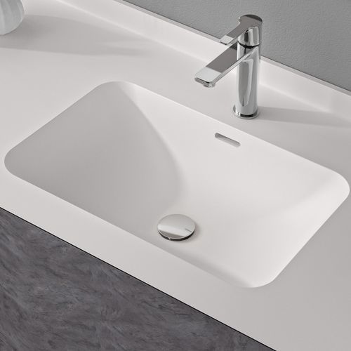 Unterbauwaschbecken - FXS5 - Hasenkopf - Acryl / Mineralwerkstoff / mit integrierter Waschtischplatte