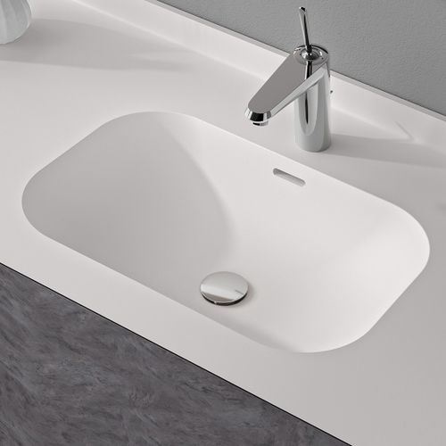 Unterbauwaschbecken - FXS10 - Hasenkopf - Acryl / Mineralwerkstoff / mit integrierter Waschtischplatte
