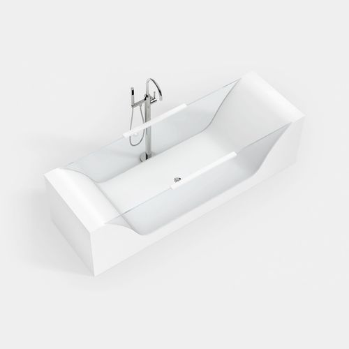 Freistehende Badewanne - BW2 - Hasenkopf - für Wohnungen / Mineralwerkstoff / Glas
