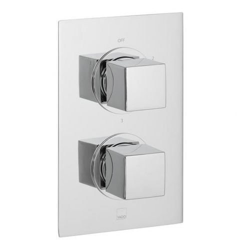 Einhebelmischer für Dusche - MIX-148D/3-C/P - VADO - wandmontiert / thermostatisch / aus verchromtem Metall