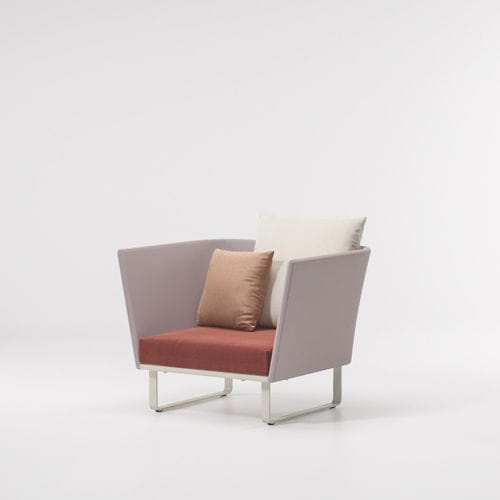 Moderner Sessel - BITTA - KETTAL - Stoff / Teakholz / Aluminium