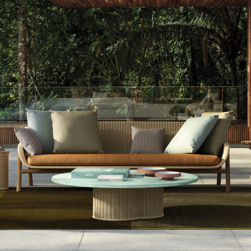Modernes Sofa - VIMINI - KETTAL - für Außenbereich / Stoff / Holz