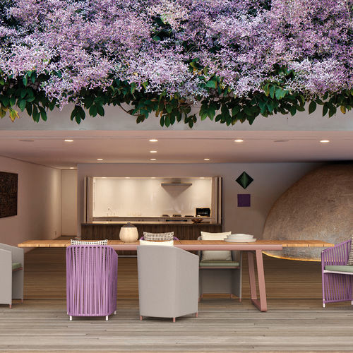 Moderner Esstisch - BITTA LOUNGE - KETTAL - Holz / Aluminium / Marmor