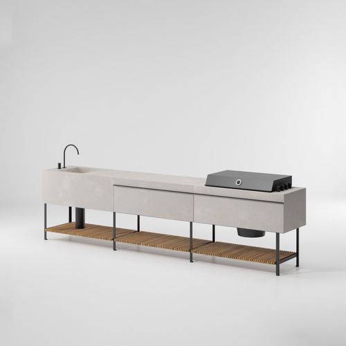Outdoor-Küche - KSA604100 - KETTAL - modern / Aluminium / Holz