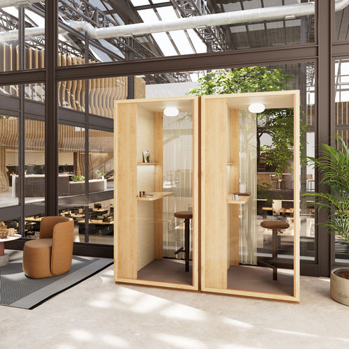 Telefonzelle für Büro - KALL - KETTAL - Holz / mit Glastür / Schallschutz