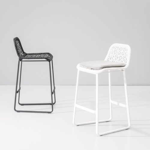 Moderner Barstuhl - MAIA - KETTAL - für Außenbereich / Aluminium / Stoff