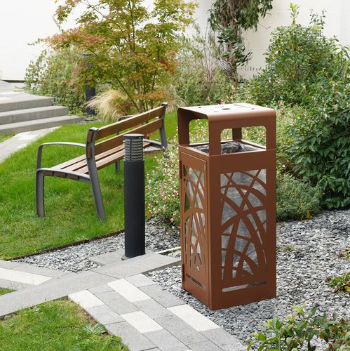 Park-Abfallbehälter - CYBEL - ROSSIGNOL - Metall / Polycarbonat / vandalismussicher