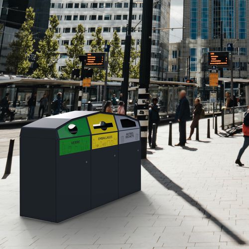 Park-Abfallbehälter - TRIROK - ROSSIGNOL - System / bodenmontiert / freistehend