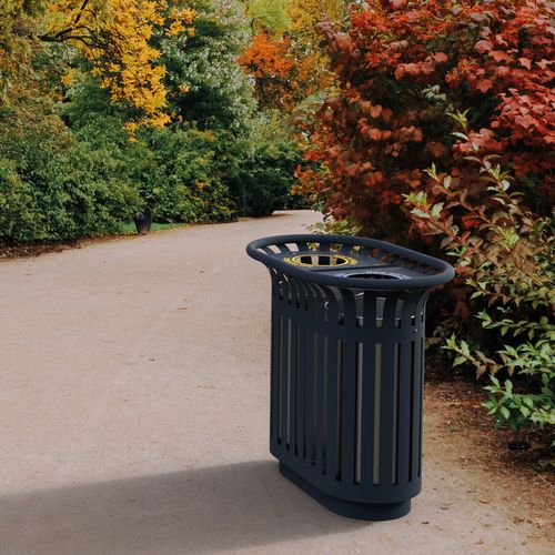 Park-Abfallbehälter - TULIPE 2F - ROSSIGNOL - Metall / mit Deckel / für Außenbereich