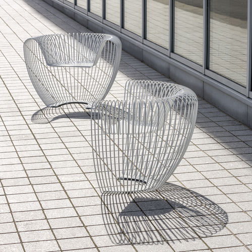 Sessel / originelles Design - BUBBLE - Concept Urbain - Stahl / Blech / Edelstahl