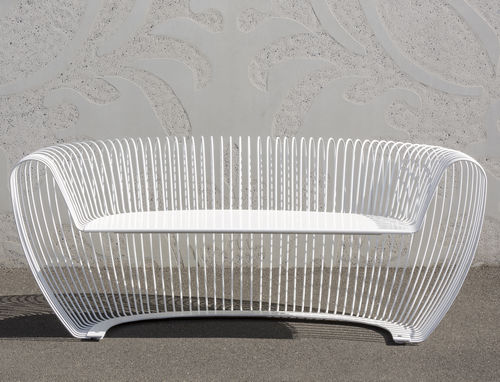 Modernes Sofa - BUBBLE - Concept Urbain - aus lackiertem Stahl / mit Armlehnen / weiß