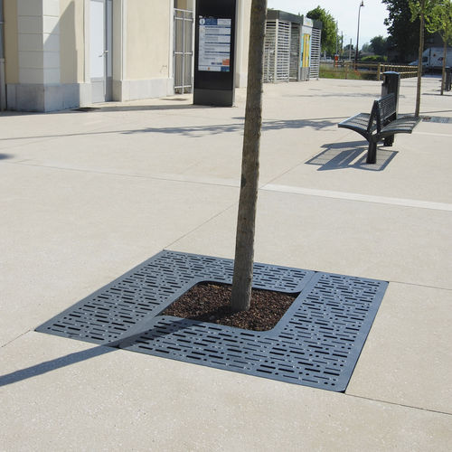 Quadratisches Baumgitter - IMAWA - Concept Urbain - galvanisiertem Stahl / Aluminiumguss