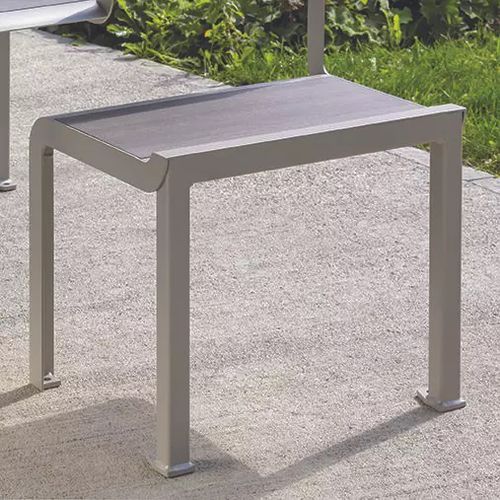 Moderner Hocker - PAOSA - Concept Urbain - HPL / Gestell aus Stahl / für öffentliche Bereiche