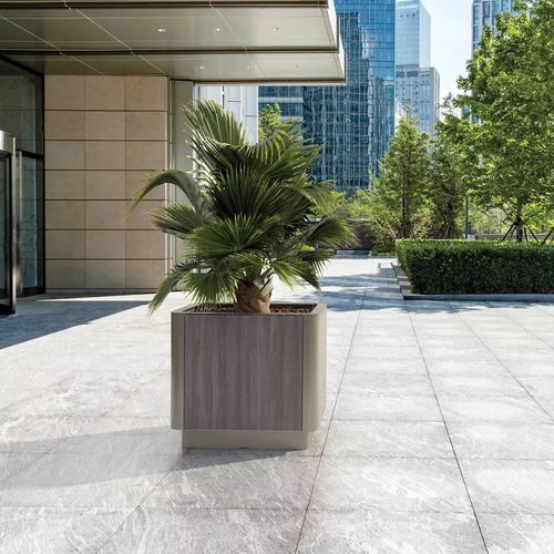 Pflanzkübel / galvanisiertem Stahl - PAOSA - Concept Urbain - HPL / rechteckig / modern