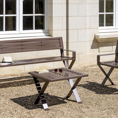 Moderner Couchtisch - TRECCIA - Concept Urbain - aus lackiertem Stahl / Gestell aus bemaltem Stahl / Gestell aus galvanisiertem Stahl