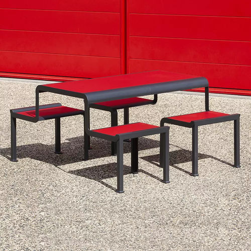 Picknicktisch für 4 Personen - PAOSA - Concept Urbain - modern / HPL / Gestell aus galvanisiertem Stahl