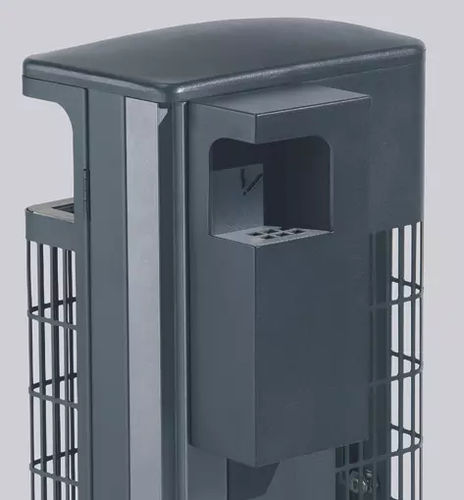 Sockel-Aschenbecher - IMAWA - Concept Urbain - wandmontiert / galvanisiertem Stahl / Edelstahl