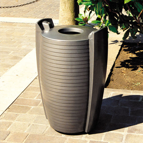 90L-Abfallbehälter - DELTA - Concept Urbain - Park / Aluminiumguss / mit integriertem Aschenbecher