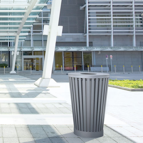 Park-Abfallbehälter - SOHA - Concept Urbain - galvanisiertem Stahl / Antiterror / mit integriertem Aschenbecher