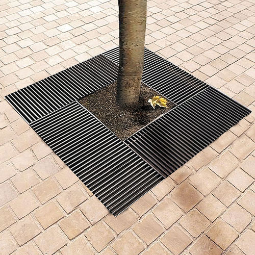 Quadratisches Baumgitter - BASIC - Concept Urbain - galvanisiertem Stahl / Eisen