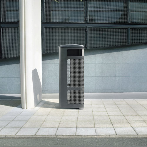 Abfallbehälter / galvanisiertem Stahl - IMAWA - Concept Urbain - Edelstahl / Aluminium / für Außenbereich