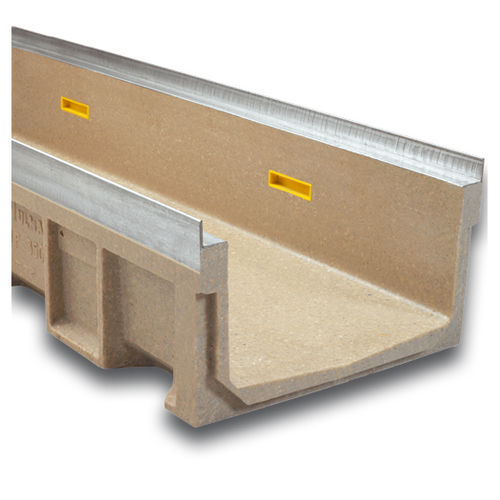 Gitter-Abflussrinne - SELF350K - ULMA - ARCHITECTURAL SOLUTIONS - Schlitz / Polymerbeton / galvanisiertem Stahlgitter