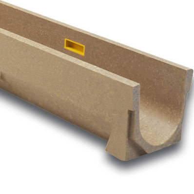 Gitter-Abflussrinne - U100 - ULMA - ARCHITECTURAL SOLUTIONS - mit Neigung / Polymerbeton / galvanisiertem Stahlgitter