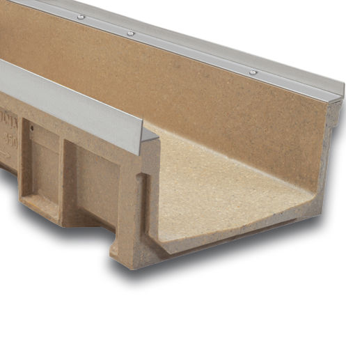 Gitter-Abflussrinne - S350F - ULMA - ARCHITECTURAL SOLUTIONS - Schlitz / Polymerbeton / galvanisiertem Stahlgitter