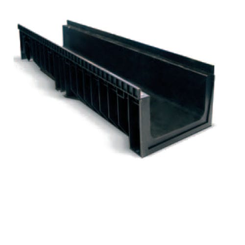 Gitter-Abflussrinne - HYDRO250PLUS - ULMA - ARCHITECTURAL SOLUTIONS - Schlitz / Polypropylen / galvanisiertem Stahlgitter