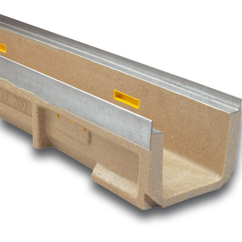 Gitter-Abflussrinne - SELF200K - ULMA - ARCHITECTURAL SOLUTIONS - Schlitz / Polymerbeton / galvanisiertem Stahlgitter