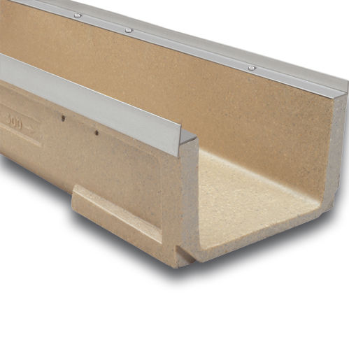 Gitter-Abflussrinne - S300F - ULMA - ARCHITECTURAL SOLUTIONS - Schlitz / Polymerbeton / galvanisiertem Stahlgitter