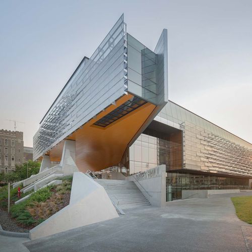 Perforiertes Metallblech - GATES HALL AT CORNELL - A. Zahner - Dekor / galvanisierter Stahl / Edelstahl