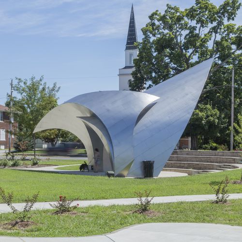Edelstahl-Skulptur - MURPHYSBORO - A. Zahner - für Außenbereich / bodenstehend / für öffentliche Bereiche