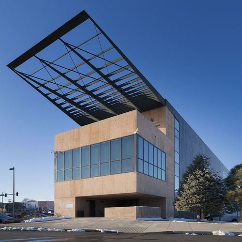 Kupfer-Sonnenschutzlamelle - PUEBLO LIBRARY - A. Zahner - für Fassaden / horizontal / stationär