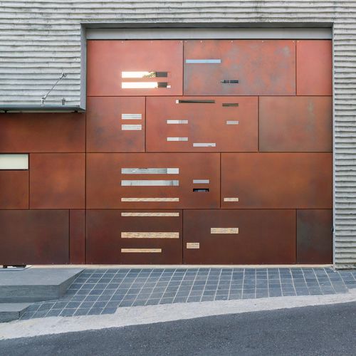 Paneel-Fassadenverkleidung - DAEYANG GALLERY - A. Zahner - Kupfer / vertikal / Patina