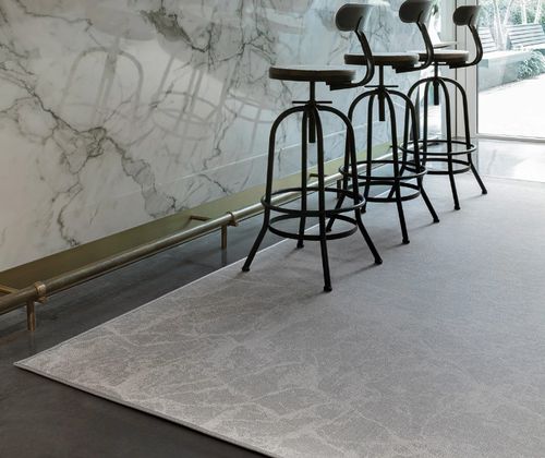 Moderner Teppich - MARBLE CARRARA - 2TEC2 - Motiv / Glasfaser / rechteckig