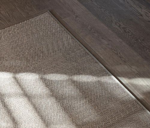 Moderner Teppich - LUSTRE MORION BROWN - 2TEC2 - Motiv / Glasfaser / Vinyl
