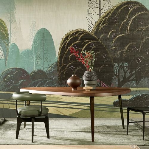 Wandverkleidung auf Vlies - LE JARDIN MYSTIQUE - ARTE - Innenbereich / Textil / handgemalt