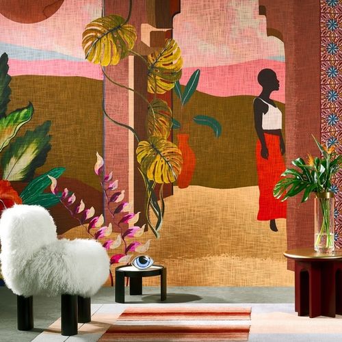 Wandverkleidung auf Vlies - LES MYSTÈRES DE MADAGASCAR - ARTE - Innenbereich / Textil / für Privatgebrauch