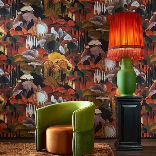 Wandverkleidung auf Vlies - ALL'OMBRA DEI CIPRESSI - ARTE - Innenbereich / Textil / Samtaspekt